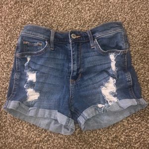 Ripped Hollister jean shorts